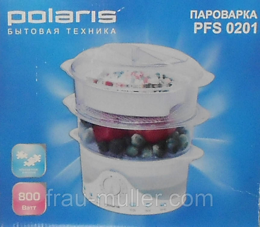 Пароварка-мультиварка Polaris чотирьохсекційна PFS 0201, фото 1