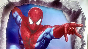 Дитячі наклейки на стіну, двері, шафу, вікна "Людина-павук Spider-Man" (лист 50*70 см), фото 4