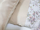 Комплект декоративних подушок Firanka Flowers 40х40см 2шт велюр бежевий і молочний (п_0606), фото 2