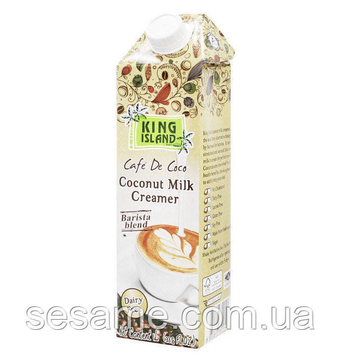 Рослинні вершки з кокоса King Island 1L