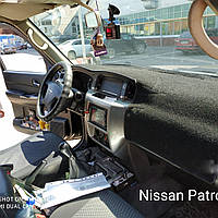 Накидка на панель приладів NISSAN Patrol (5 пок., Y61, рестайлинг)  2003-2014, Чохол/накидка на торпеду авто Ніссан