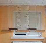 Комплект панельних фіранок Firanka Simple 5шт карниз 200см коричневий з бежевим (11_2п), фото 2