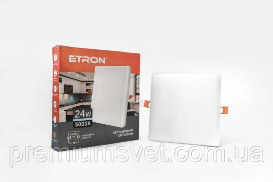 Світильник с/діод ETRON Decor Power 1-EDP-664 квадрат 24W 5000K, фото 1