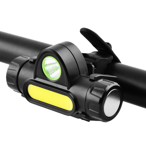 Велосипедний ліхтар 872 XPE+COB, micro USB, вбудований акумулятор, димер, магніт, фото 1