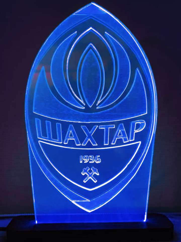 Акриловий світильник-нічник ФК Шахтар синій tty-n000143