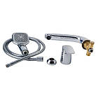 Змішувач вбудований в борт ванни на три отвори IMPRESE PRAHA хром латунь 85030 new, фото 2