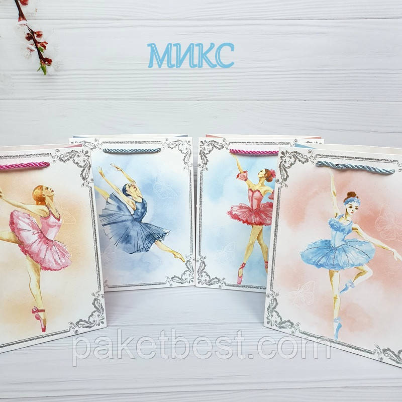 Картонний Пакет(18х23х10) Середній Микс4 кольору