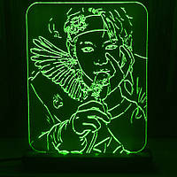 Акриловый светильник-ночник группа BTS зеленый tty-n000079