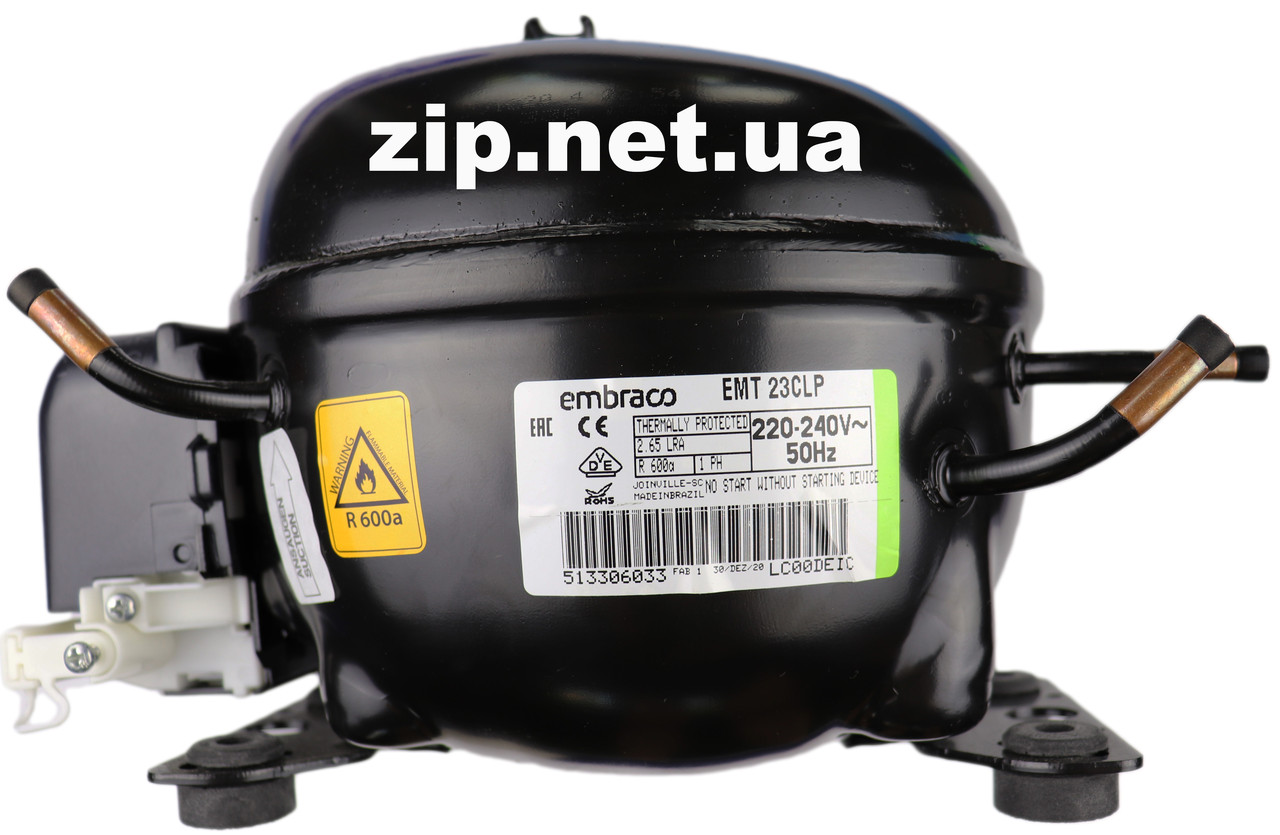 Компресор для холодильника Embraco EMT23CLP (4,5 куб.),(78 w) R-600a Бразилія. гарантія 6 місяців