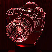 Акриловий світильник-нічник фотоапарат червоний tty-n000107