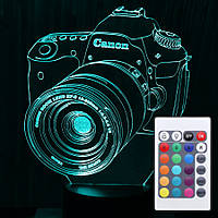 Акриловый светильник-ночник с пультом 16 цветов Фотоаппарат tty-n000028