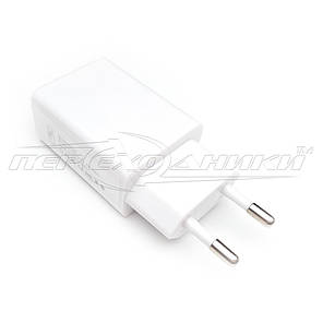 Мережевий зарядний пристрій USB 5V, 2.4 A, білий, фото 2