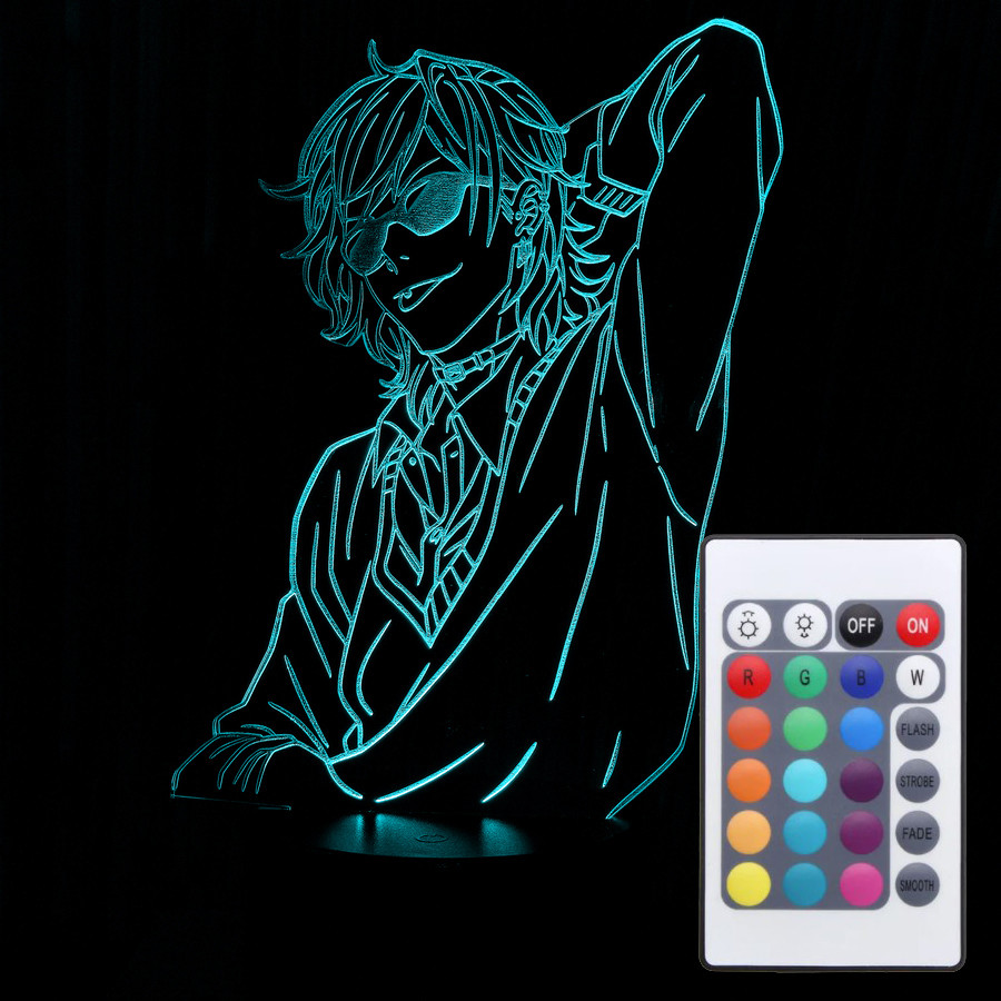 Акриловий світильник-нічник з пультом 16 кольорів Аято Юрі tty-n000251