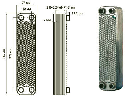 Теплообмінник SWEP E8Tx30 (30-60 квт), фото 2