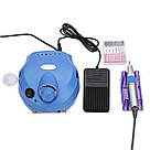 Фрезер для манікюру Nail Master ZS-601 35 W 35 000 об/хв БЛАКИТНИЙ, фото 2