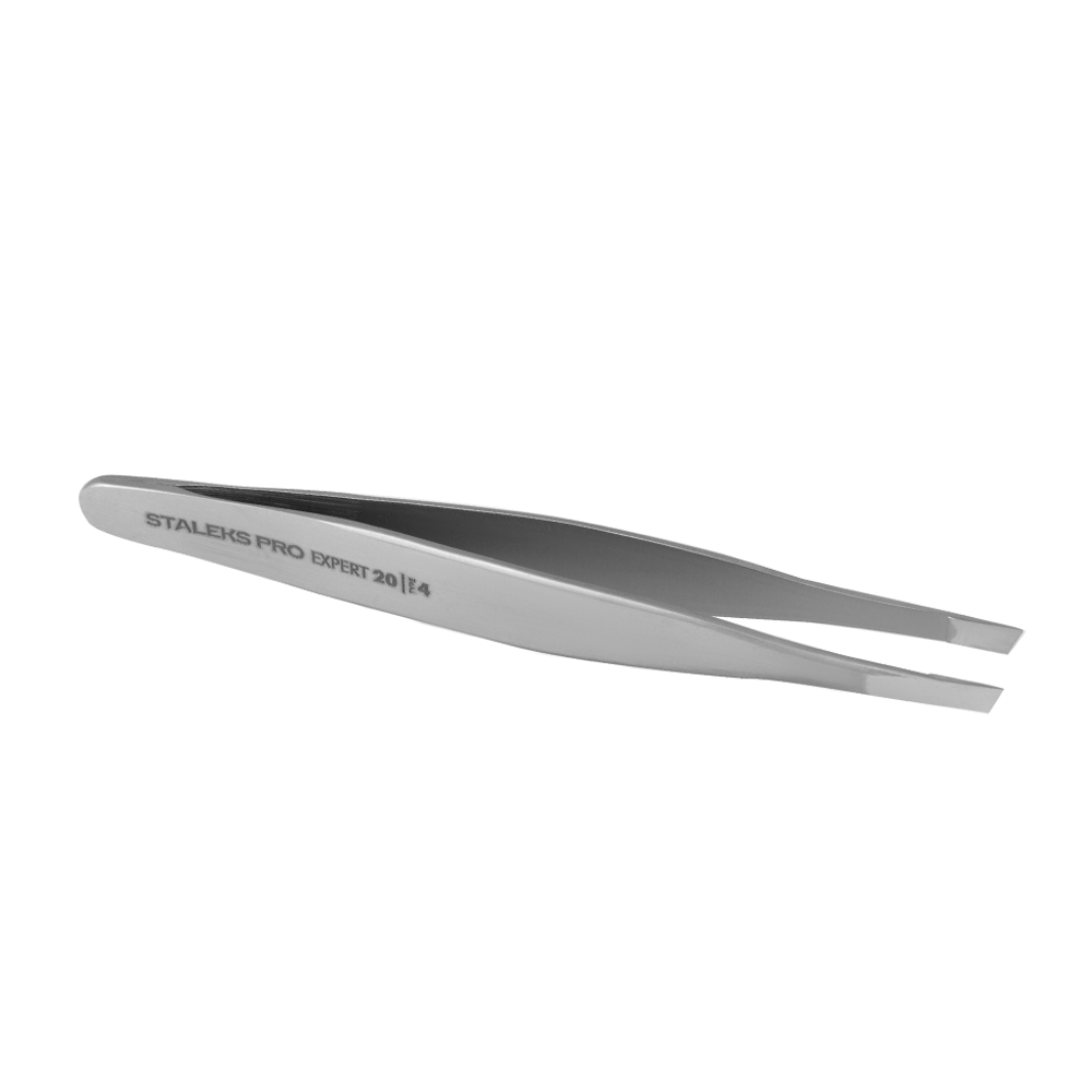 Пінцет для брів STALEKS EXPERT 20 TYPE 4 (вузькі скошені краї), фото 1