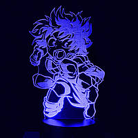 Акриловый светильник-ночник Изуку Мидория 2 синий tty-n000240