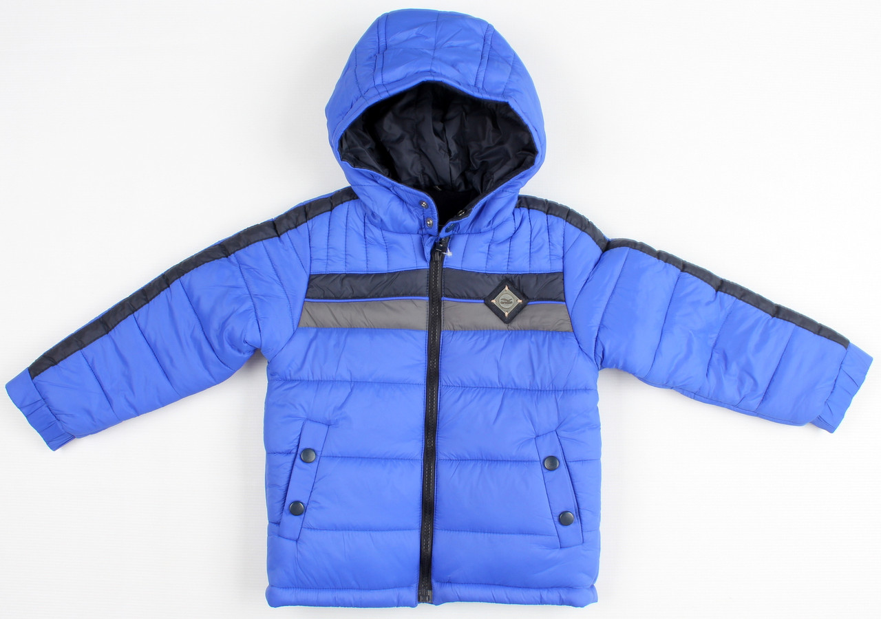 Тепла куртка для хлопчика синя з капюшоном осінь Туреччина р.146 (11),152 (12)