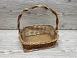 Набір прямокутних кошиків натуральний, фото 2