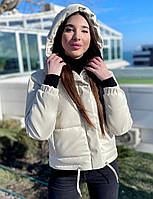 Жіноча трендова куртка із екошкіри у кольорах (Норма), фото 5