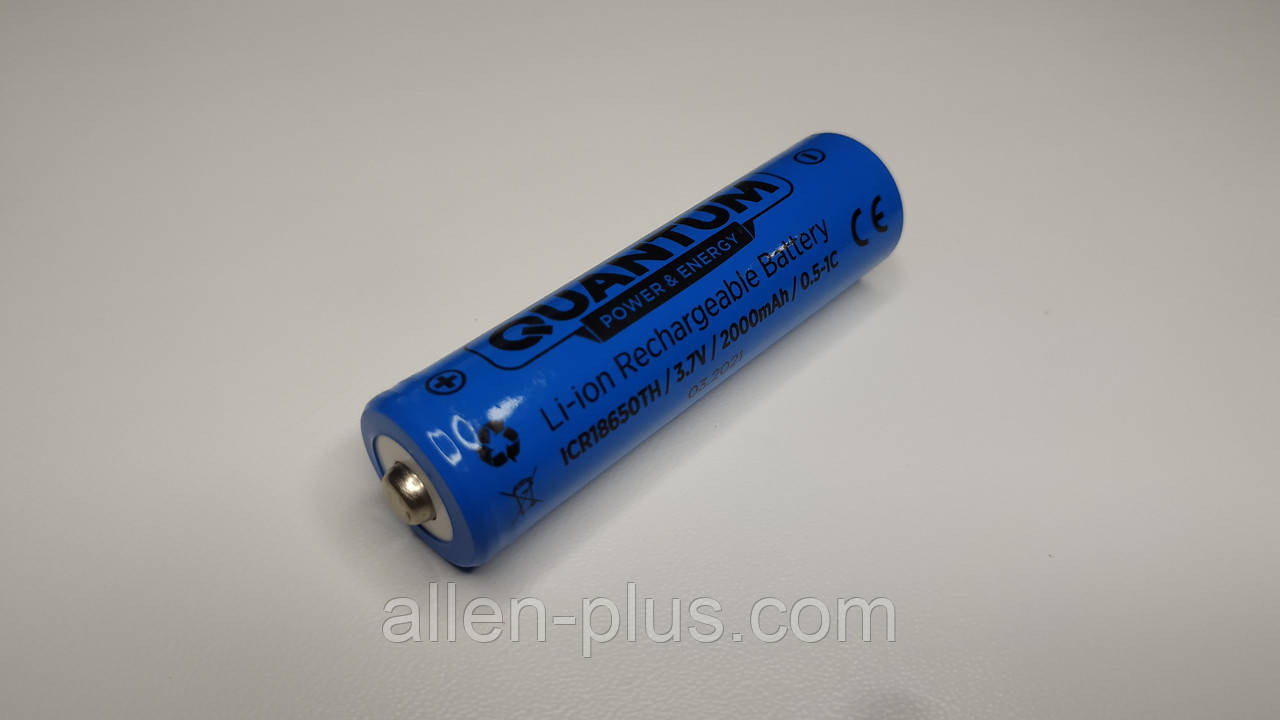 Акумулятор QUANTUM Li-Ion 18650 (без захисту) 2000 mAh (0.5-1C)