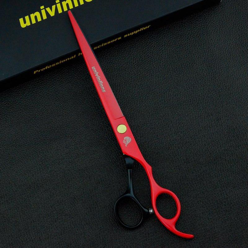 Ножиці для стриження хатніх тварин для грумінгу 8 дюймів Univinlions Червоний + чорний без роздрібний