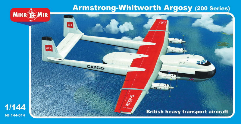 Пластикова модель 1/144 Mikro Mir 144-014 британський транспортний літак Armstrong Whitworth Argosy 200 series