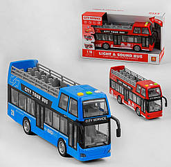 Автобус WY 916 AB "Міський транспорт", 2 кольори, на батарейках, інерція, підсвічування салону, звук