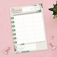 Магнитный планер "Beauty planner", 21*30 cm (многоразовый календарь на холодильник, блокнот, ежедневник)