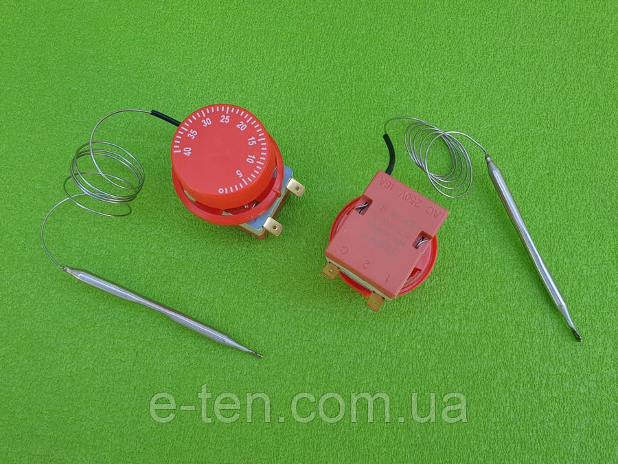 Терморегулятор капілярний WYE-40 / Tmax= 40°C / 16А / 250V / T125 / L=70см (на 2 контакти) для конвекторів