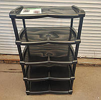 Полиця для взуття чорна на 5 полиць Туреччина