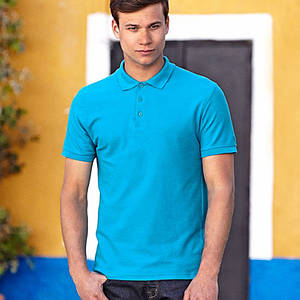 Бірюзова чоловіча сорочка поло Premium