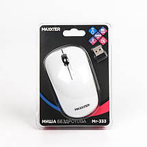 Мишка для ноутбука безпровідна Maxxter 2.4G Wireless біла, миша бездротова, фото 3
