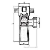 Кран для підключення сантехприборів Koer KR.517 - 1/2x3/8 (KR2878), фото 2