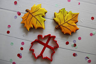 3D формочки-вирубки для пряників "Кленове листя 2"