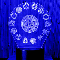 Акриловый светильник-ночник Наруто 7 синий tty-n000271
