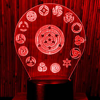 Акриловый светильник-ночник Наруто 7 красный tty-n000273