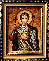 Ікона з янтаря іменна Дмитрій Солунський, ікона Дмитрія