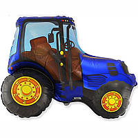 Фольгированный мини-шар Синий трактор (Flexmetal)