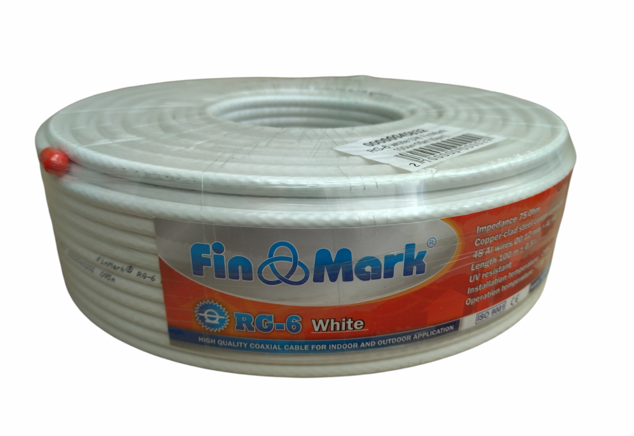 Телевізійний кабель Fin Mark RG6 White