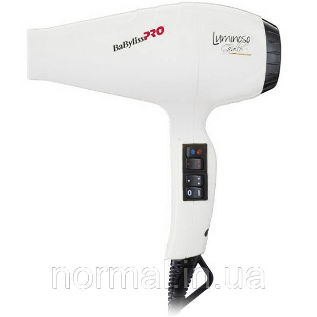 Фен з іонізацією BaByliss PRO Luminoso Bianco (BAB6350IE), фото 1