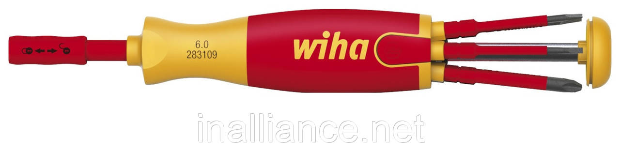 Викрутка з комплектом біт магазинний тримач LiftUp electric з 6 бітами slimBits Wiha 41235