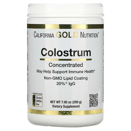 California Gold Nutrition Colostrum Powder 200 g, фото 1