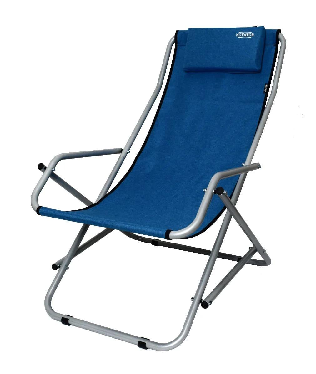 Кресло-шезлонг Novator SH-7 для отдыха на природе (Садовое кресло) M_7487 Синий - фото 4 - id-p1464840938