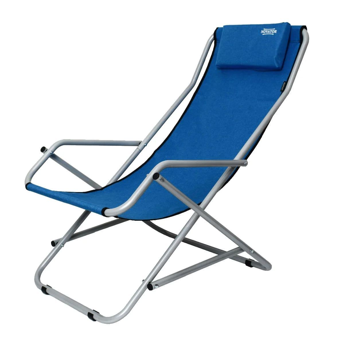 Кресло-шезлонг Novator SH-7 для отдыха на природе (Садовое кресло) M_7487 Синий - фото 7 - id-p1464840938