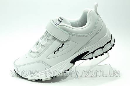 Білі кросівки на дівчинку Бона Bona на липучці, фото 1