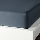 Сатинова однотонна простирадло на гумці Тм Bella Villa 90*200