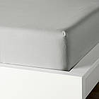 Сатинова однотонна простирадло на гумці Тм Bella Villa 90*200