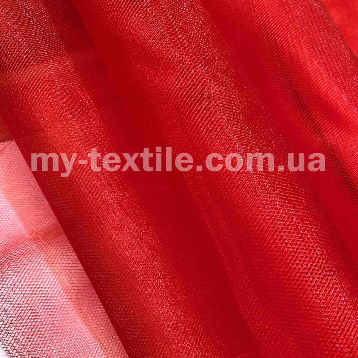 Тканина фатин м'який (Kristal Tul) Червоний