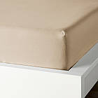 Сатинова однотонна простирадло на гумці Тм Bella Villa 90*200